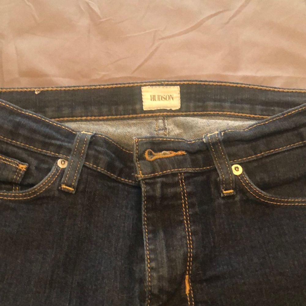 Hudson skinny leg dark denim jeans